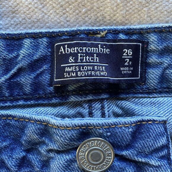 Abercrombie & Fitch Ames Low Rise Button Fly Slim Boyfriend Distressed Jeans. 26 - Picture 9 of 9